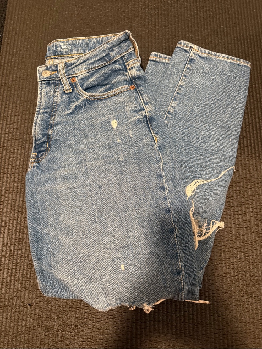 Old Navy Light Blue High-Rise Distressed Jeans